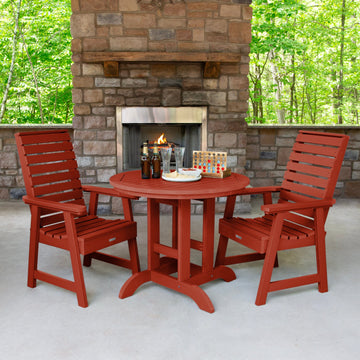 Weatherly 3pc 36in Round Dining Set - Dining Height Dining Highwood USA 