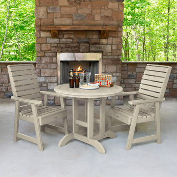 Weatherly 3pc 36in Round Dining Set - Dining Height Dining Highwood USA 