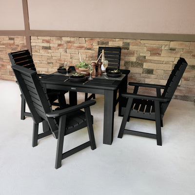 Weatherly 5pc Square Dining Set 42in x 42in - Dining Height Dining Highwood USA 