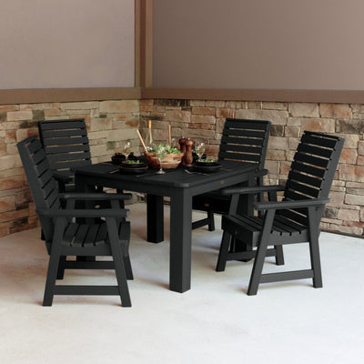 Weatherly 5pc Square Dining Set 42in x 42in - Dining Height Dining Highwood USA 