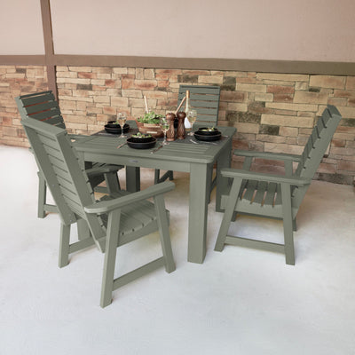 Weatherly 5pc Square Dining Set 42in x 42in - Dining Height Dining Highwood USA 