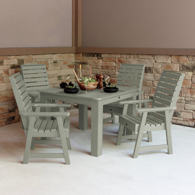 Weatherly 5pc Square Dining Set 42in x 42in - Dining Height Dining Highwood USA 