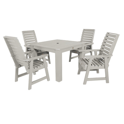 Weatherly 5pc Square Dining Set 42in x 42in - Dining Height Dining Highwood USA Harbor Gray 