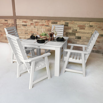 Weatherly 5pc Square Dining Set 42in x 42in - Dining Height Dining Highwood USA 