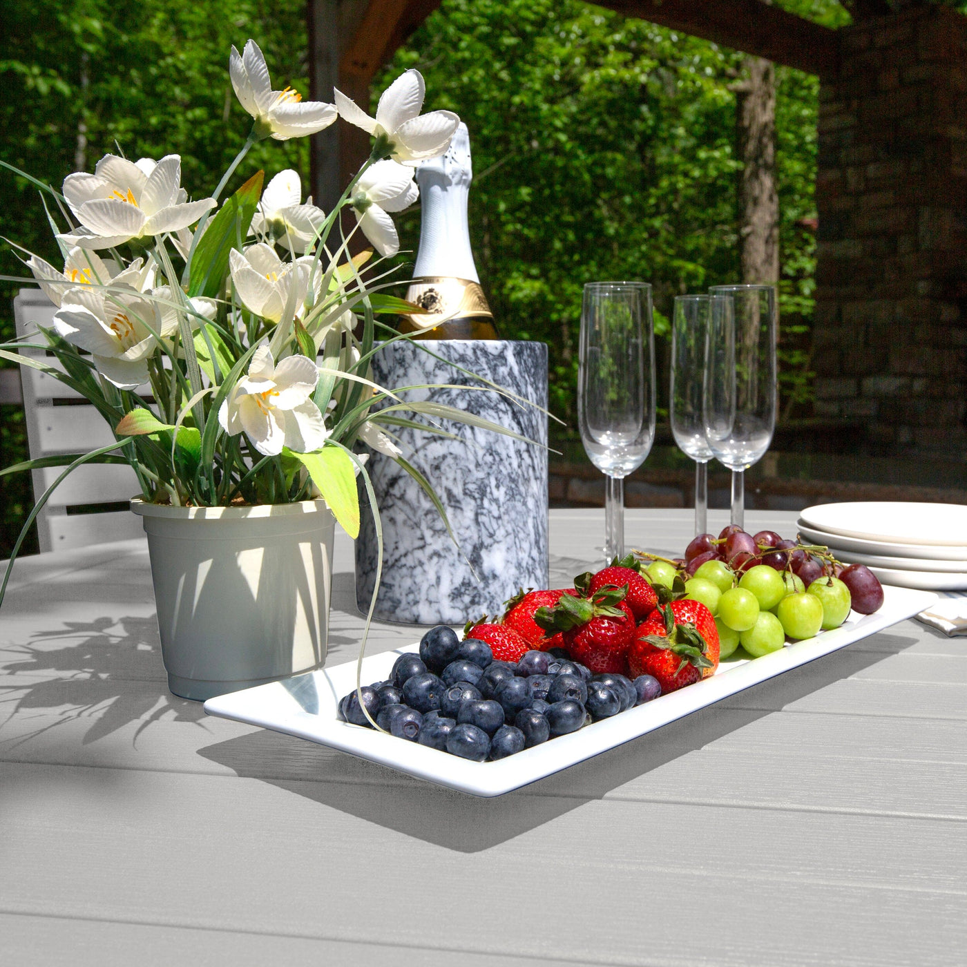 Weatherly 5pc 48in Round Dining Set - Dining Height Dining Highwood USA 