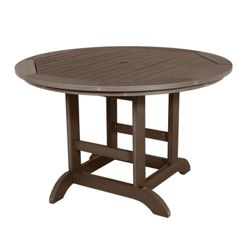 Round 48in Diameter Dining Table - Dining Height Dining Highwood USA Weathered Acorn 