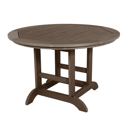 Round 48in Diameter Dining Table - Dining Height Dining Highwood USA Weathered Acorn 