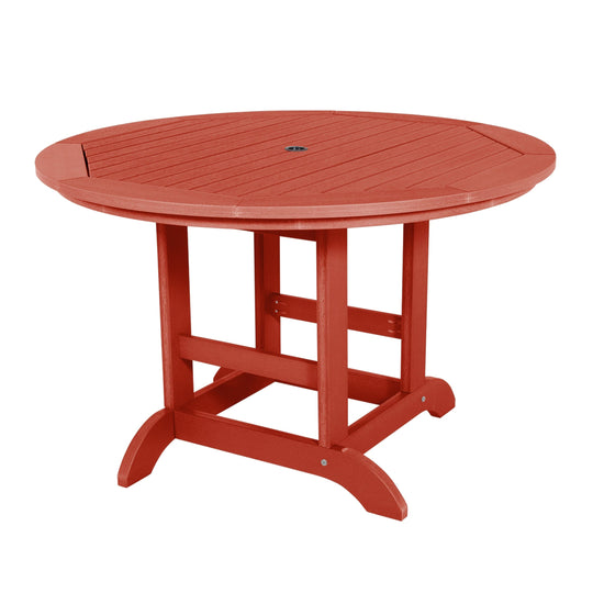 Round 48in Diameter Dining Table - Dining Height Dining Highwood USA Rustic Red 
