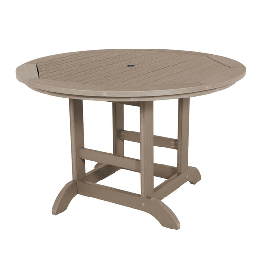 Round 48in Diameter Dining Table - Dining Height Dining Highwood USA Woodland Brown 