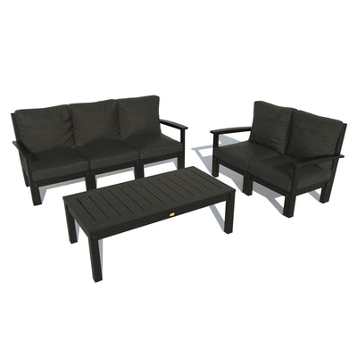 Bespoke Deep Seating: Sofa, Loveseat, and Conversation Table Deep Seating Highwood USA Jet Black Black 