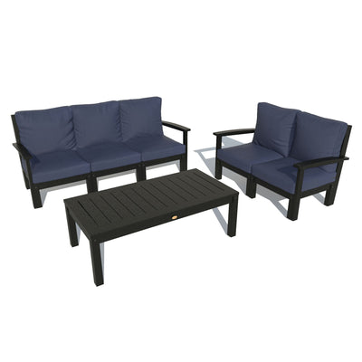 Bespoke Deep Seating: Sofa, Loveseat, and Conversation Table Deep Seating Highwood USA Navy Black 