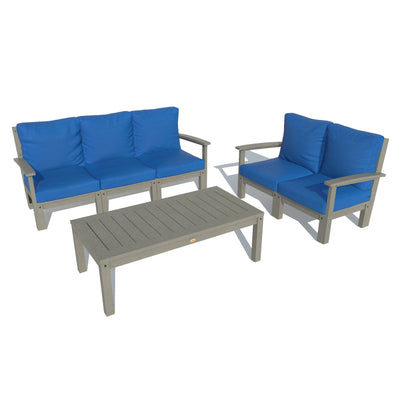 Bespoke Deep Seating: Sofa, Loveseat, and Conversation Table Deep Seating Highwood USA Cobalt Blue Coastal Teak 