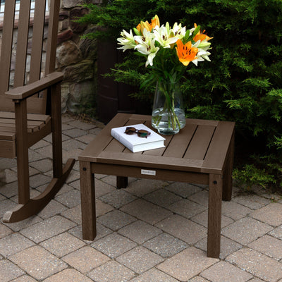 2 Lehigh Rocking Chairs with Adirondack Side Table Kitted Sets Highwood USA 