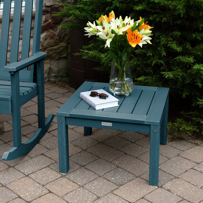 2 Lehigh Rocking Chairs with Adirondack Side Table Kitted Sets Highwood USA 