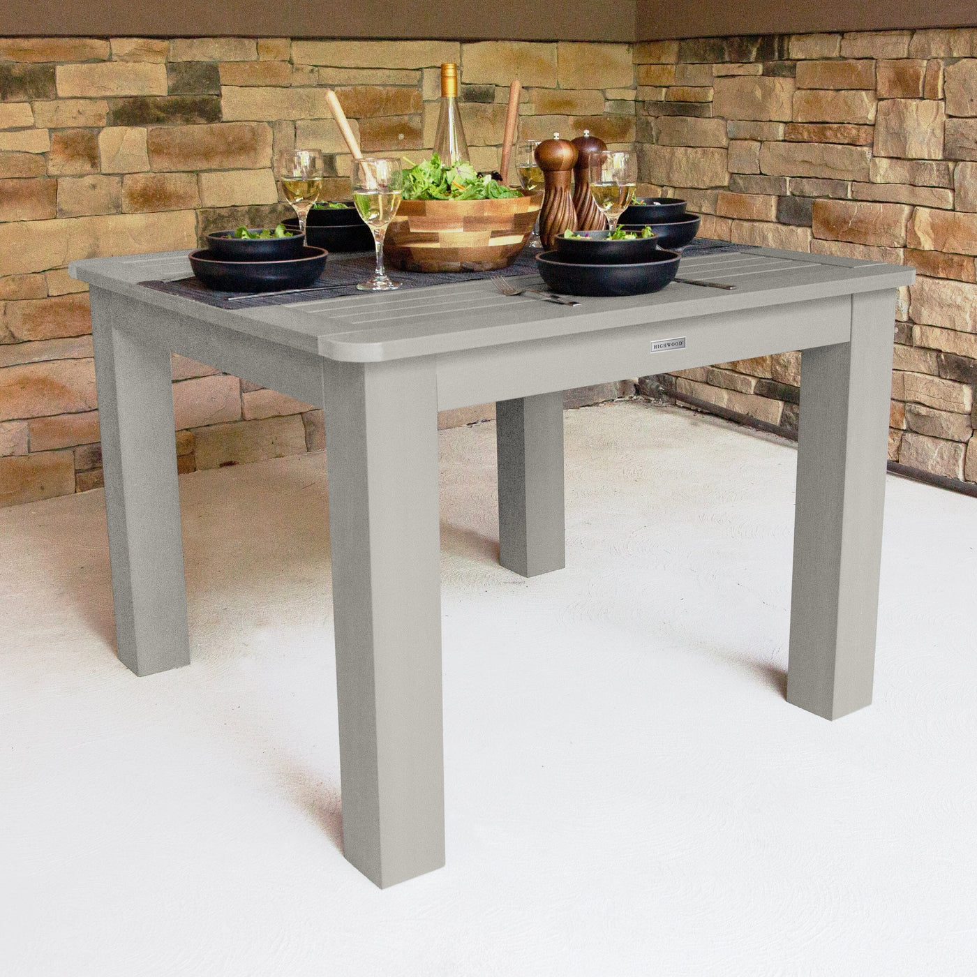 Square 42in x 42in Dining Table - Dining Height Dining Highwood USA 