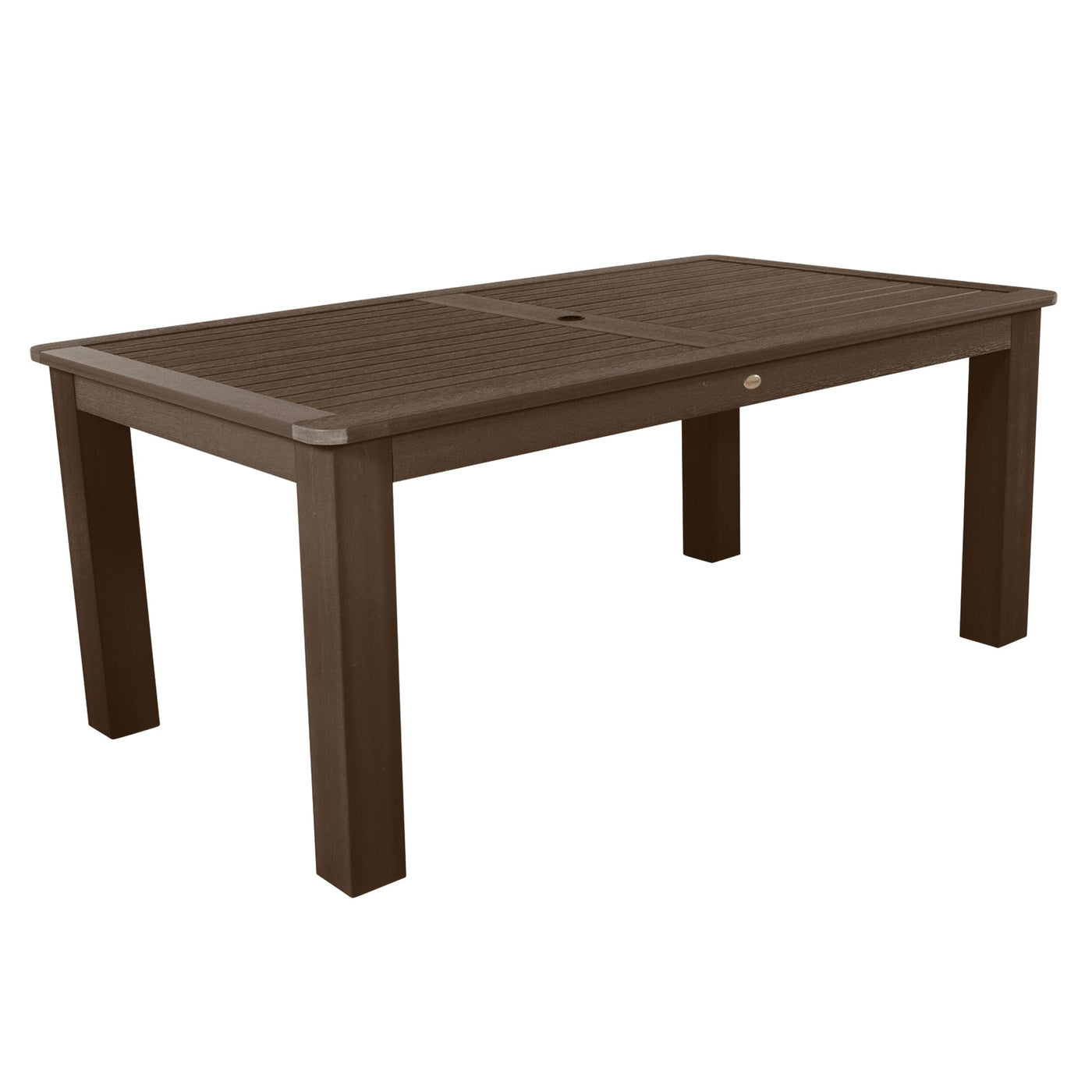 Rectangular 42in x 72in Outdoor Dining Table - Dining Height Dining Highwood USA Weathered Acorn 