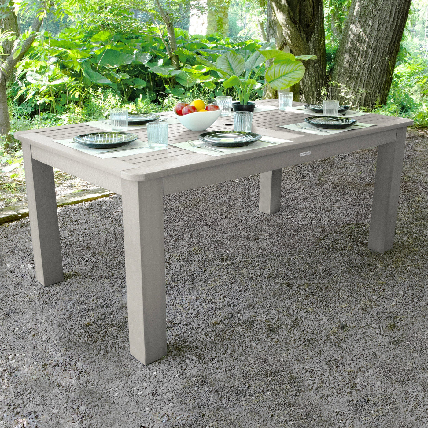 Rectangular 42in x 72in Outdoor Dining Table - Dining Height Dining Highwood USA 