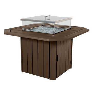 Oasis Fire Table in Weathered Acorn