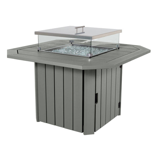 Oasis Fire Table in Coastal Teak
