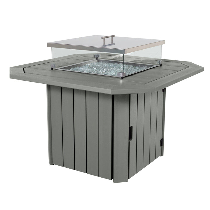 Oasis Fire Table in Coastal Teak