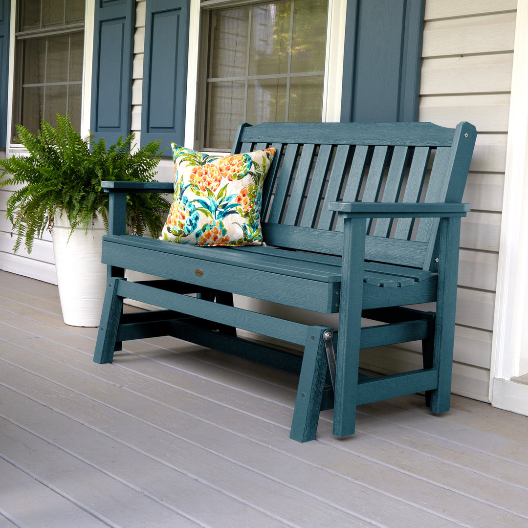 outdoor glider chair recycled plastic