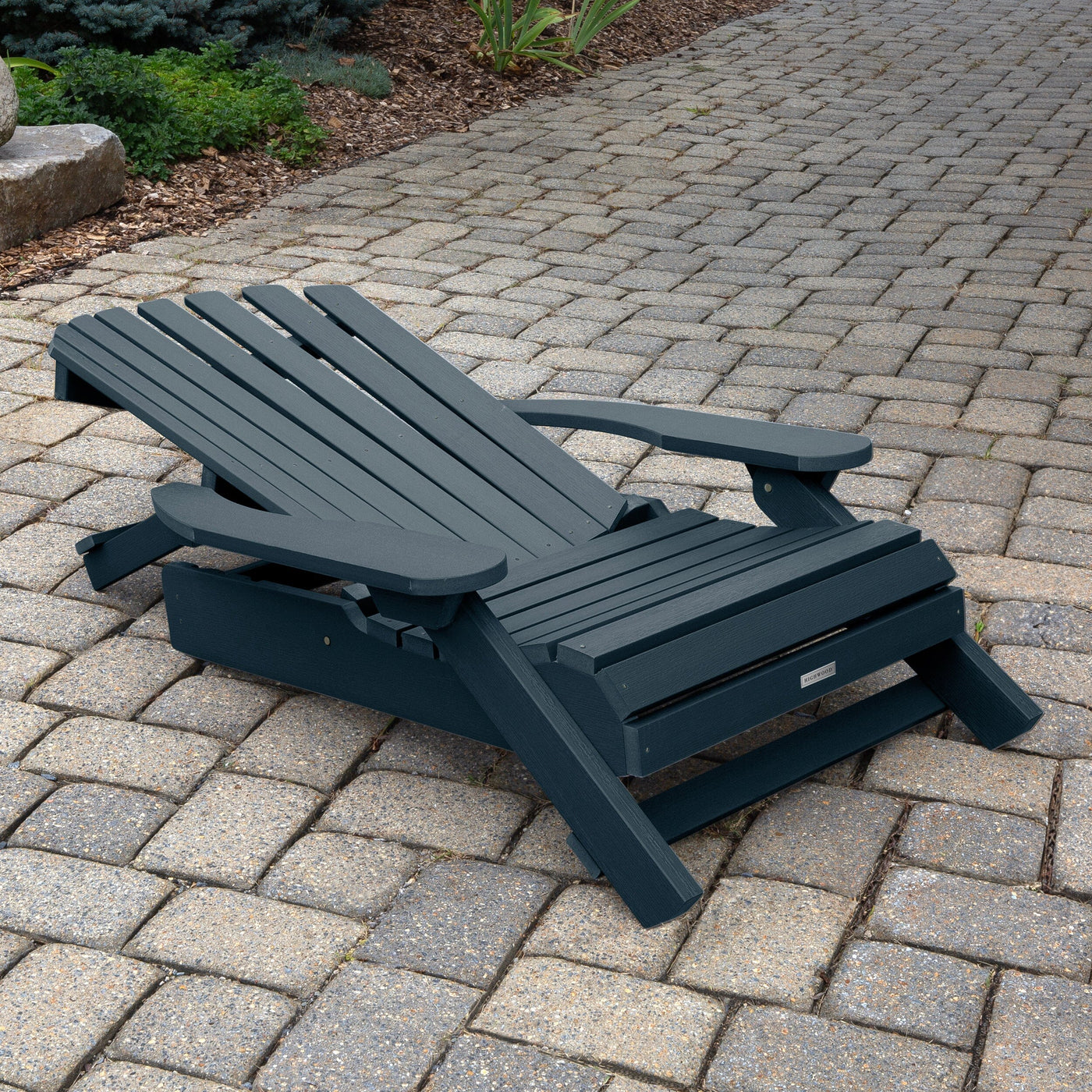 King Hamilton Folding & Reclining Adirondack Chair and Ottoman Adirondack Chairs Highwood USA 