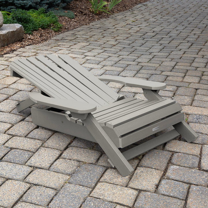 King Hamilton Folding & Reclining Adirondack Chair and Ottoman Adirondack Chairs Highwood USA 