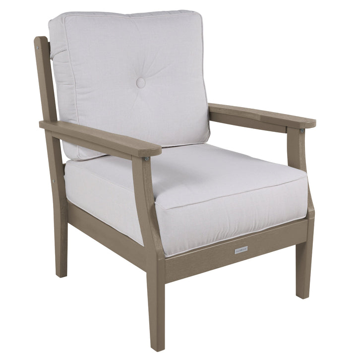 Lehigh Deep Seating Club Chair Deep Seating Highwood USA Bliss Linen Woodland Brown 