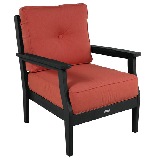 Lehigh Deep Seating Club Chair Deep Seating Highwood USA Canvas Persimmon Black 