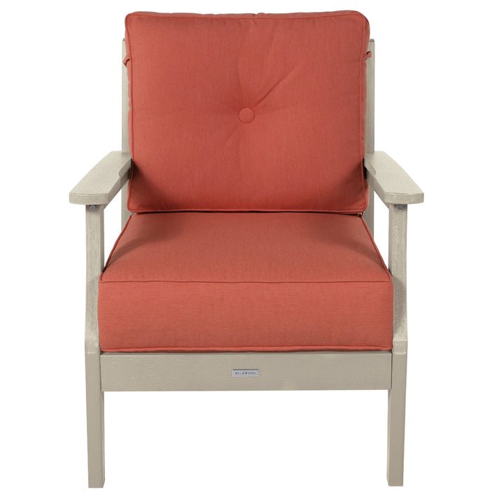 Lehigh Deep Seating Club Chair Deep Seating Highwood USA Canvas Persimmon Whitewash 