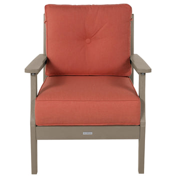 Lehigh Deep Seating Club Chair Deep Seating Highwood USA Canvas Persimmon Woodland Brown 