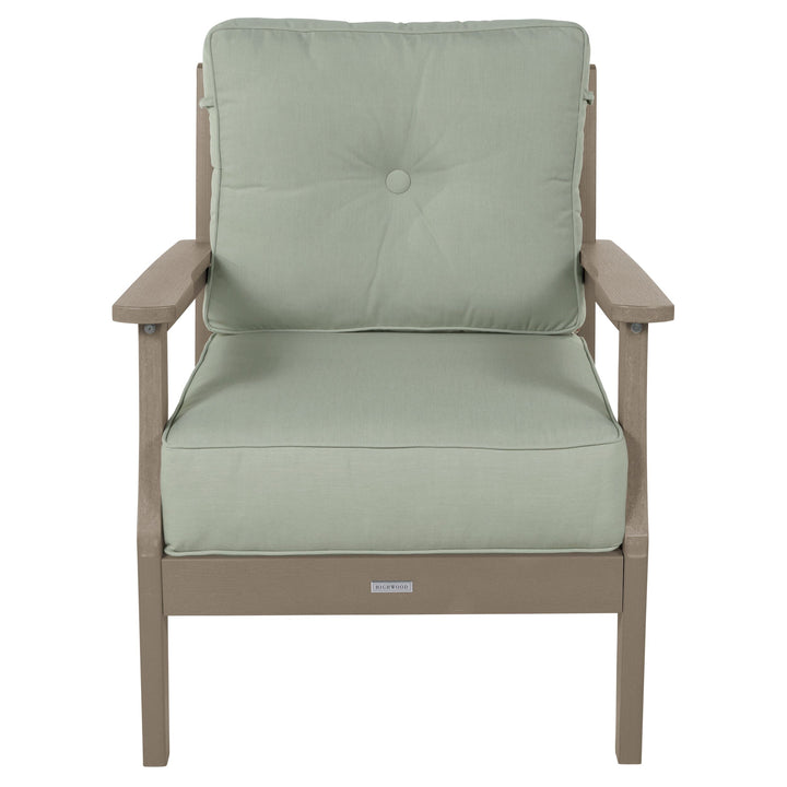 Lehigh Deep Seating Club Chair Deep Seating Highwood USA Canvas Seasalt Woodland Brown 