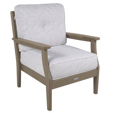 Lehigh Deep Seating Club Chair Deep Seating Highwood USA Lively Parchment Woodland Brown 