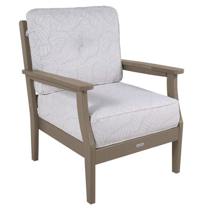 Lehigh Deep Seating Club Chair Deep Seating Highwood USA Lively Parchment Woodland Brown 