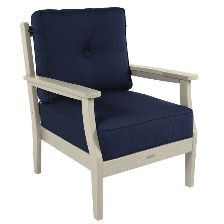 Lehigh Deep Seating Club Chair Deep Seating Highwood USA Spectrum Indigo Whitewash 