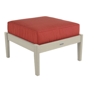 Lehigh Deep Seating Ottoman Deep Seating Highwood USA Canvas Persimmon Whitewash 