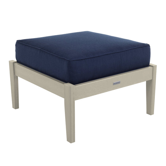 Lehigh Deep Seating Ottoman Deep Seating Highwood USA Spectrum Indigo Whitewash 