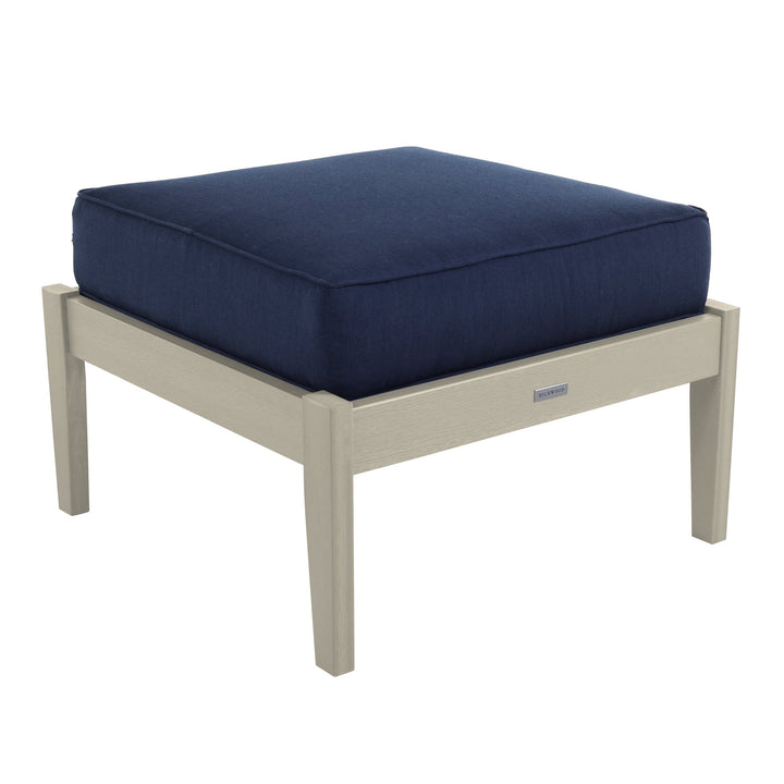 Lehigh Deep Seating Ottoman Deep Seating Highwood USA Spectrum Indigo Whitewash 