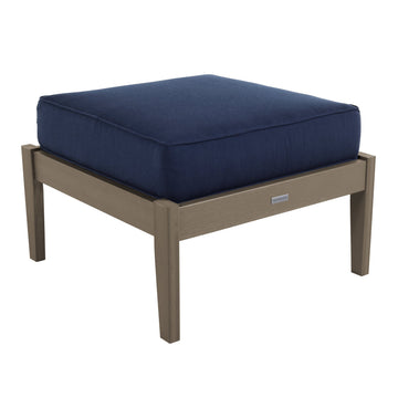 Lehigh Deep Seating Ottoman Deep Seating Highwood USA Spectrum Indigo Woodland Brown 