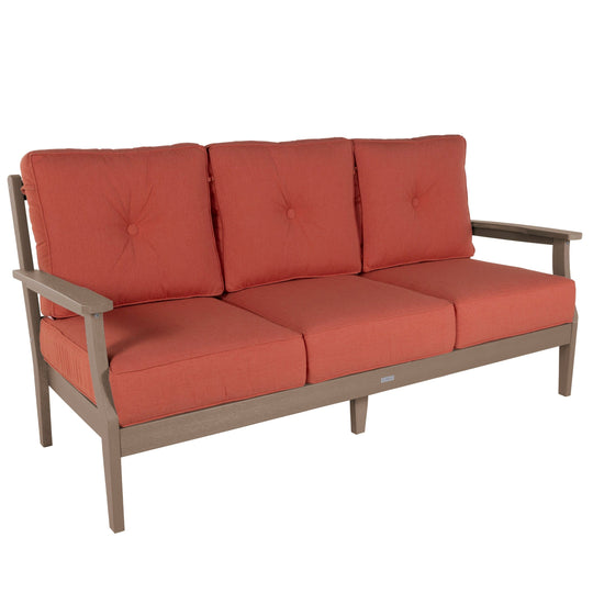 Lehigh Deep Seating Sofa Deep Seating Highwood USA Canvas Persimmon Woodland Brown 