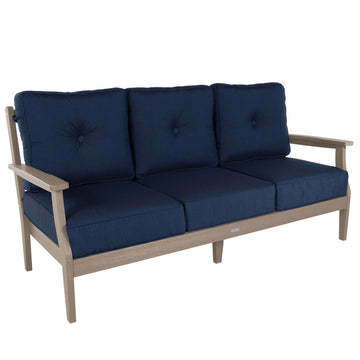 Lehigh Deep Seating Sofa Deep Seating Highwood USA Spectrum Indigo Woodland Brown 