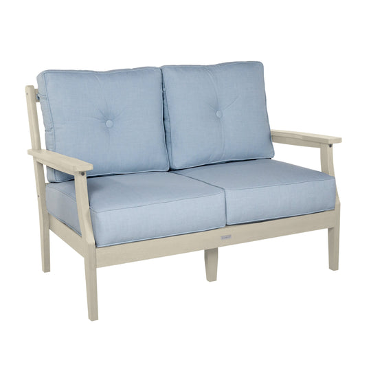 Lehigh Deep Seating Loveseat Deep Seating Highwood USA Bliss Dew Whitewash 