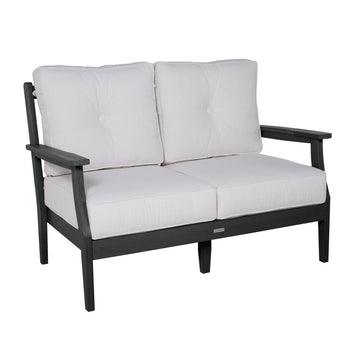 Lehigh Deep Seating Loveseat Deep Seating Highwood USA Bliss Linen Black 
