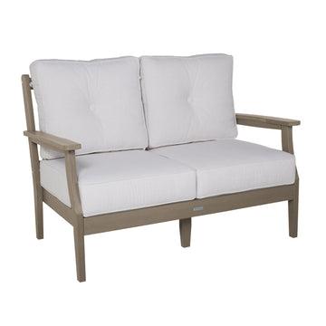 Lehigh Deep Seating Loveseat Deep Seating Highwood USA Bliss Linen Woodland Brown 