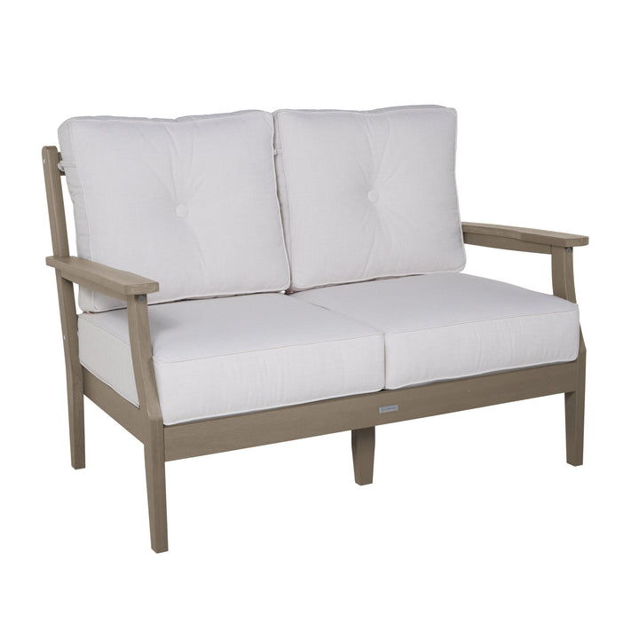 Lehigh Deep Seating Loveseat Deep Seating Highwood USA Bliss Linen Woodland Brown 