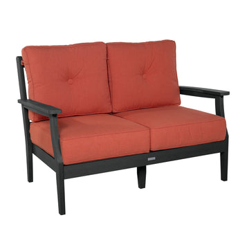 Lehigh Deep Seating Loveseat Deep Seating Highwood USA Canvas Persimmon Black 