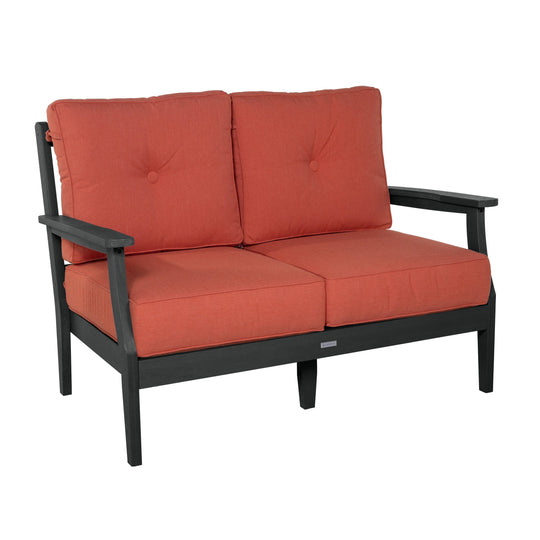 Lehigh Deep Seating Loveseat Deep Seating Highwood USA Canvas Persimmon Black 