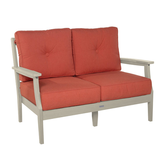 Lehigh Deep Seating Loveseat Deep Seating Highwood USA Canvas Persimmon Whitewash 