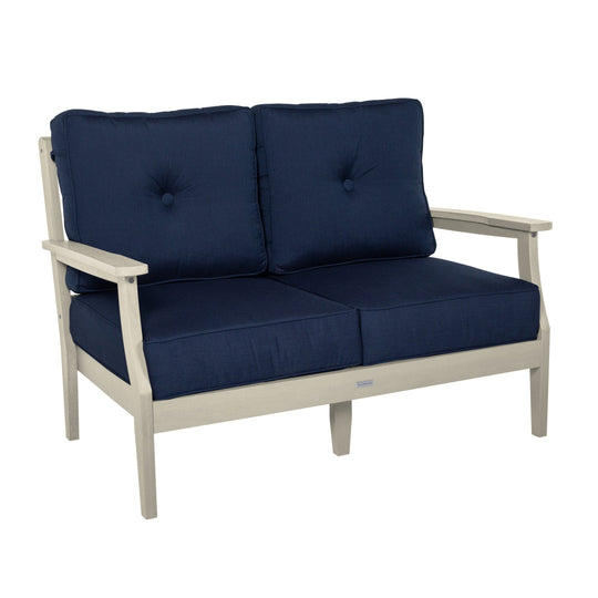Lehigh Deep Seating Loveseat Deep Seating Highwood USA Spectrum Indigo Whitewash 