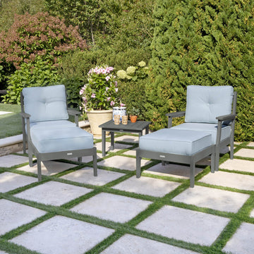 Lehigh Deep Seating 5 Piece Chairs and Ottoman Set Deep Seating Highwood USA 